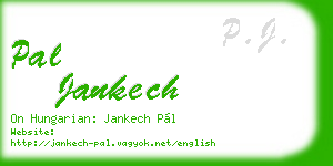 pal jankech business card
